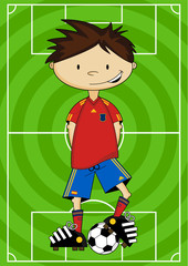 Fototapeta premium Cartoon Soccer - Football Player