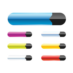 Vector Web menu buttons set for business site.