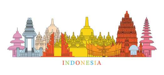 Indonesia Architecture Landmarks Skyline