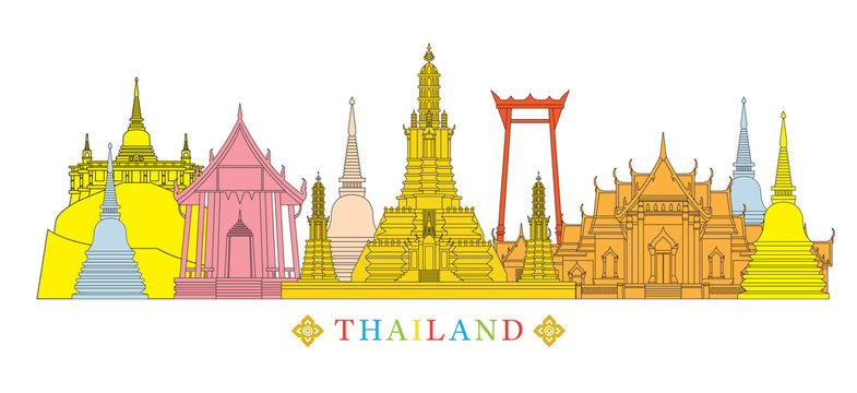 Thailand Architecture Landmarks Skyline