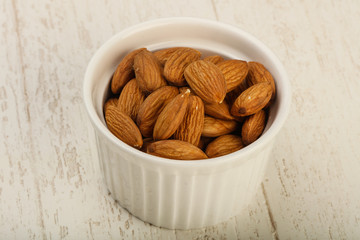 Almond in the bowl