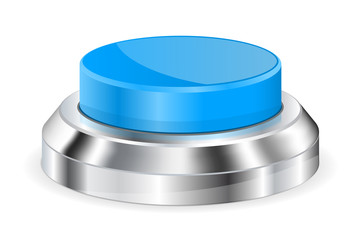 Blue push button with metal base