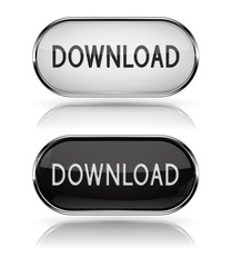 DOWNLOAD black and white oval buttons