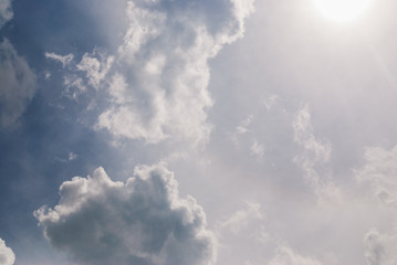 clouds in the sky in summer