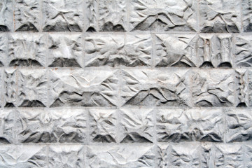 Gray facade tiles
