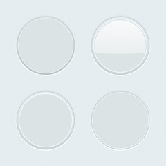 Gray round buttons set