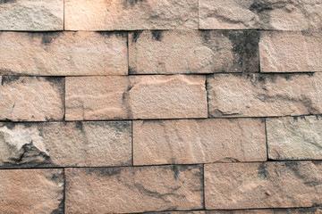 Old brick wall background texture with different style on vintage tone