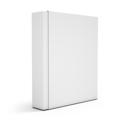 Blank white box isolated over white background. 3d render