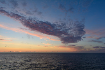 sunset on the see travel