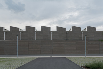 Fototapeta na wymiar modern architecture building minimalistic clean design