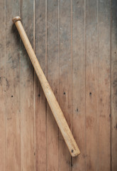 Baseball bat / Baseball bat on wood background.