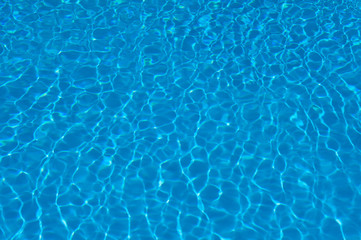 texture of blue water in the pool