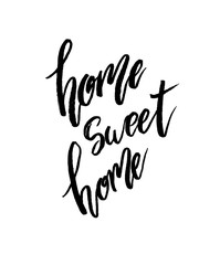 Home sweet home lettering