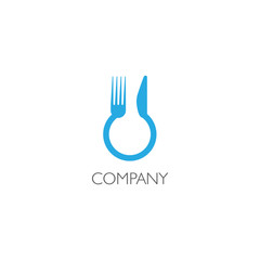 Eat, food delivery or restoraunt logo