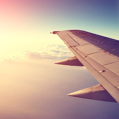 Obraz na płótnie Canvas view of the sky from an airplane
