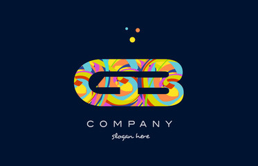 gb g b colorful alphabet letter logo icon template vector - obrazy, fototapety, plakaty