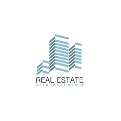 Real Estate logo design template. Corporate branding identity. 