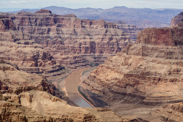 Grand Canyon West Rim and view of Colorado river