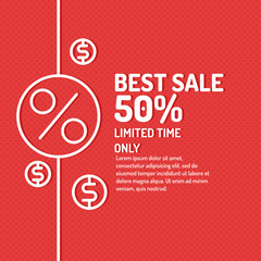 Original concept poster discount. Sale banner.