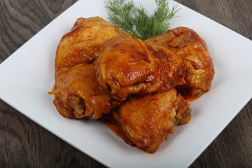 Roasted chicken thigh