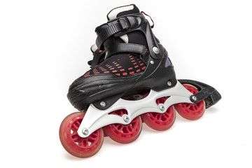 Skate red wheels close-up