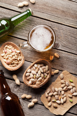 Lager beer and nuts