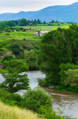 Fototapeta na wymiar Amazing landscape with Debed river, Armenian-Georgian border