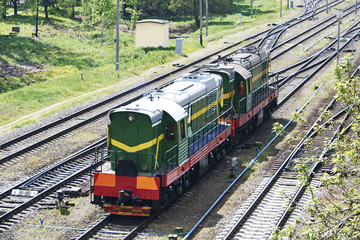 Czechoslovak shunting diesel locomotive with electric transmission