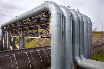 The aluminum pipeline.