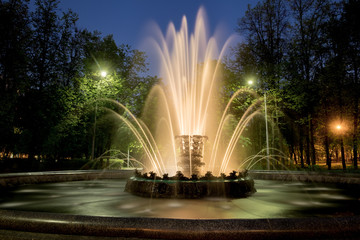 The illuminated fountain 