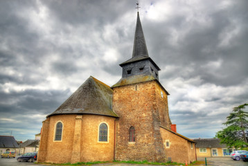 Fototapeta na wymiar Saint Pierre Church in Champtoce-sur-Loire, France
