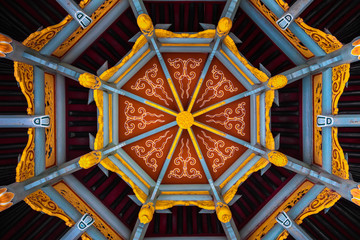 Traditional chinese abstract woodenroof as background background