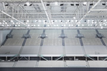 White seats in the large stadium