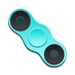 Hand spinner edc. Fidget toy for increased focus, stress relief. Vector.