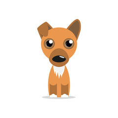 Dog icon isolated on white background. Puppy card template for design your app or game