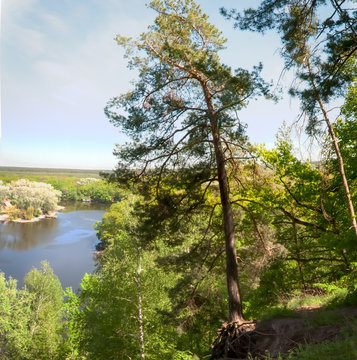 View of the river Seversky Donets. Ukraine .