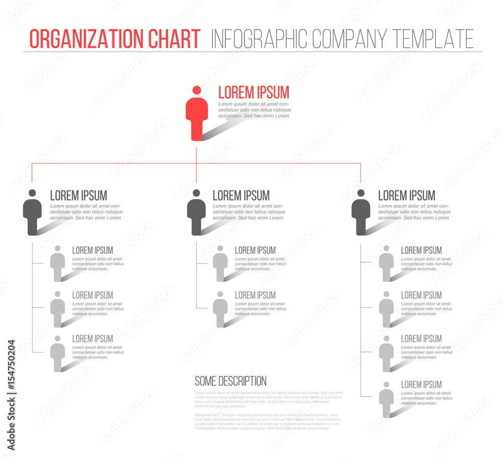 Poster minimalist hierarchy 3d chart