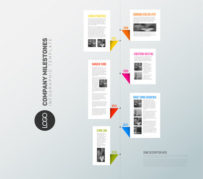 Vector vertical infographic timeline report template
