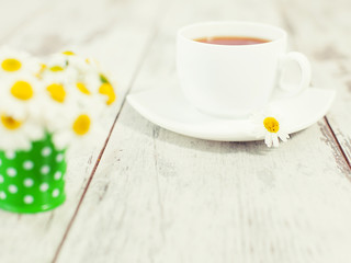 Chamomile tea in a mug