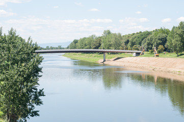 Fototapeta premium nature and bridge in florence