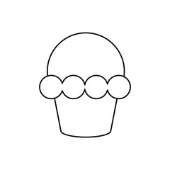 cupcake dessert sweet vector icon illustration graphic design