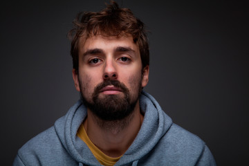 Fototapeta premium Portrait of young man with beard.