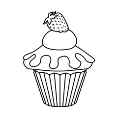 cupcake dessert sweet vector icon illustration graphic design