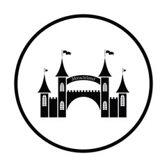 Fototapeta premium Amusement park entrance icon