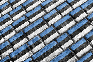 Estonia Flag Urban Grunge Pattern