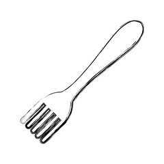 fork utensil cutlery vector icon illustration graphic design