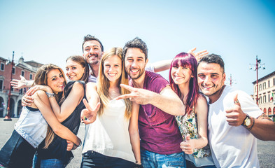 Obraz premium Young students outdoors