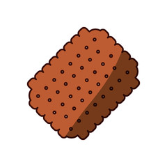 cracker sweet snack vector icon illustration graphic design