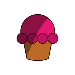 cupcake dessert sweet vector icon illustration graphic design