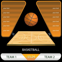 vector illustration of a basketball tournament game